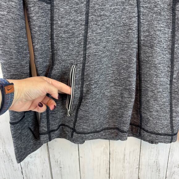 Lululemon Heathered Black Run Back On Track Pullover Hoodie Slim Fit Size 10 - Picture 7 of 15